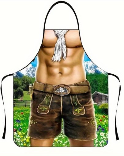 A Creative And Funny Prank for a Year-End Party Featuring a Quirky And Playful Sleeveless Apron
