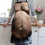 1pc Funny Novelty Apron with Slim Fit for & - Suitable for Cooking, Cafe, Cleaning - Durable with Humorous Waistu002FHips Design - Christmas & Valentine's Day Gift for Chefs & Waitstaff
